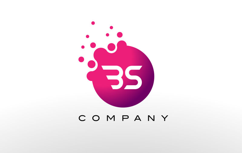 矢量红色字母BS标志