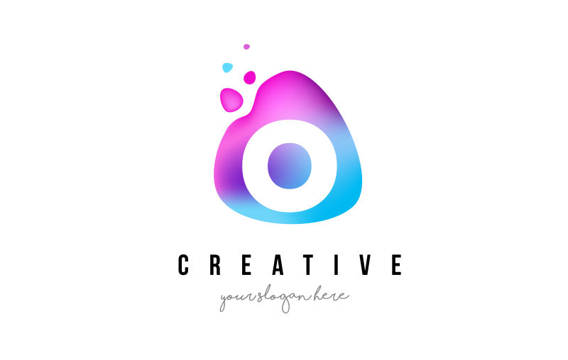 创意矢量现代渐变风格的字母o标志设计