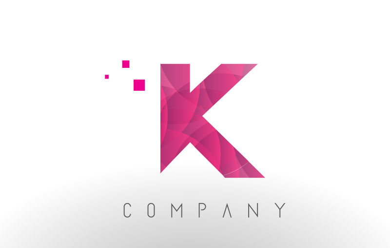 矢量紫色的字母K标志