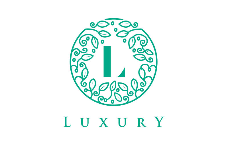 矢量奢华字母L标志