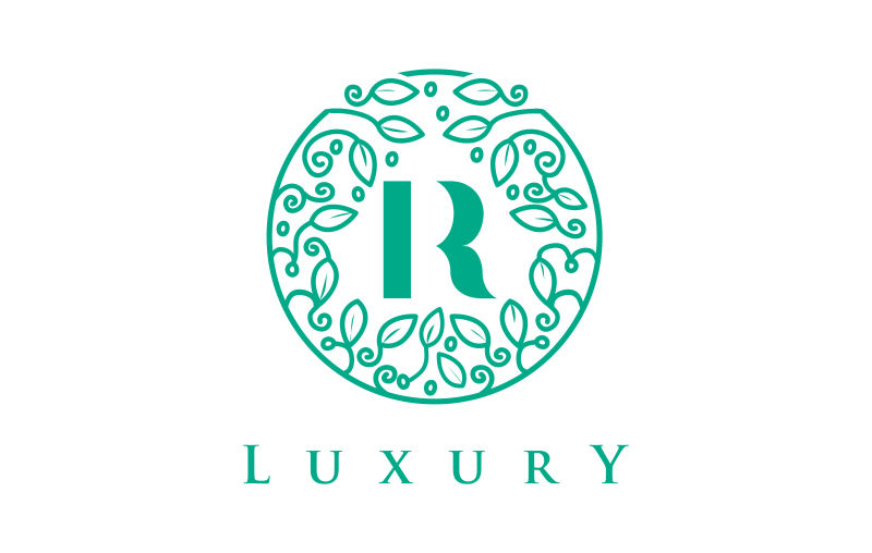矢量奢华字母R标志