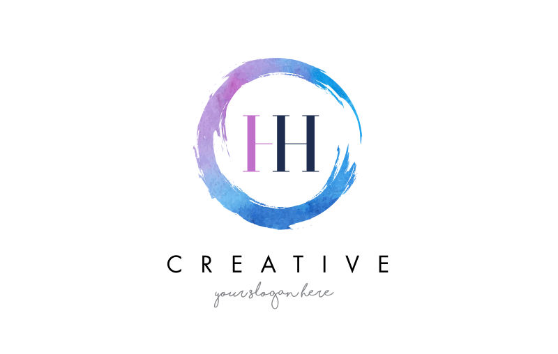 矢量的字母HH标志