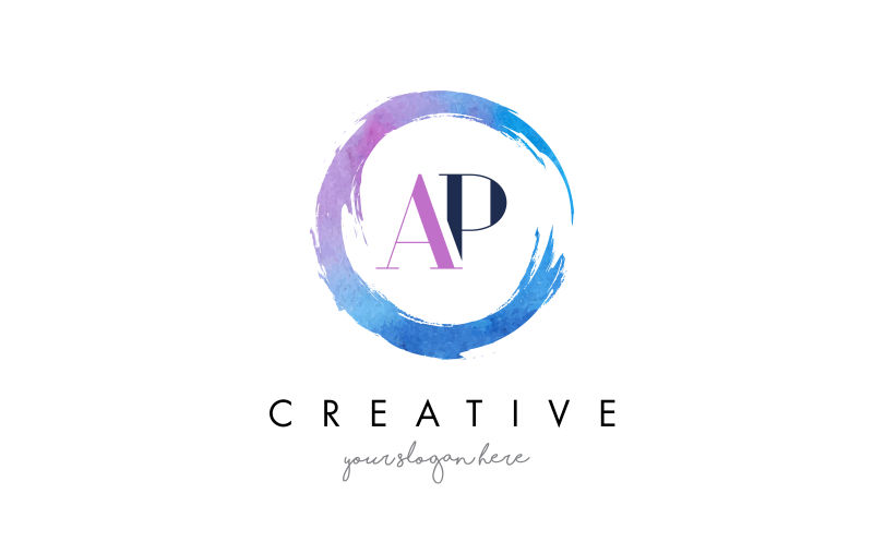 矢量的字母AP标志