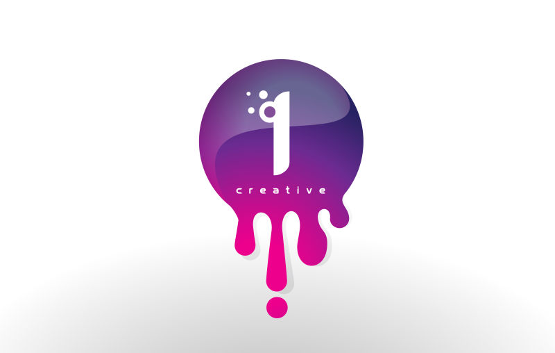 矢量字母i标志设计