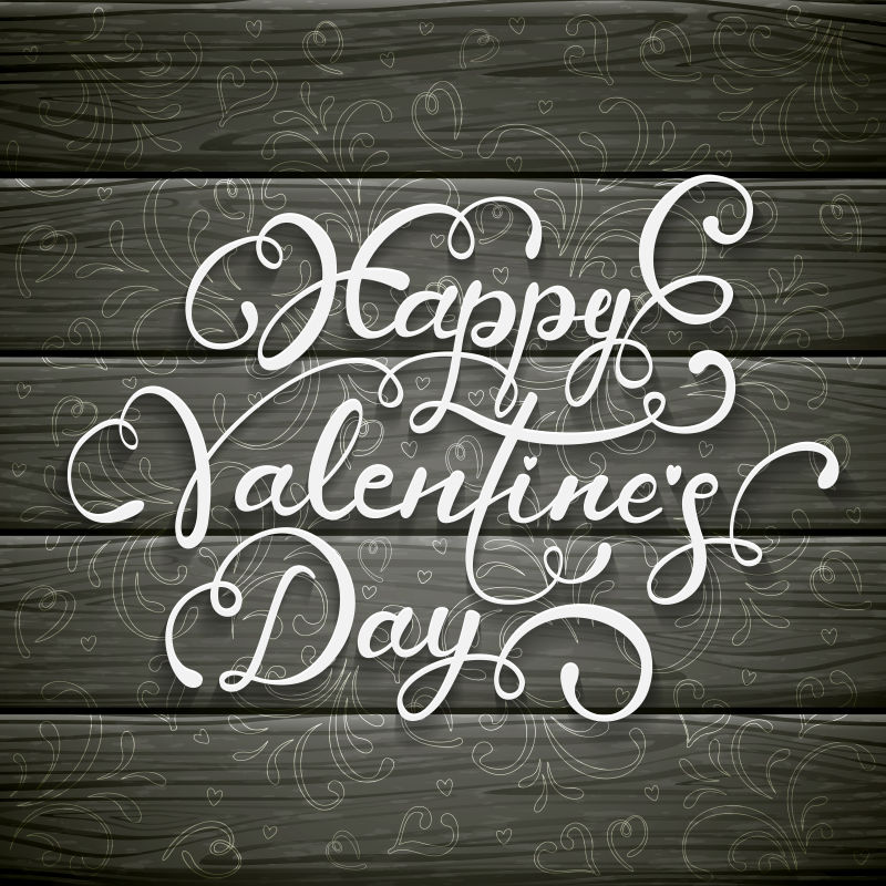 创意矢量单色的情人节元素背景