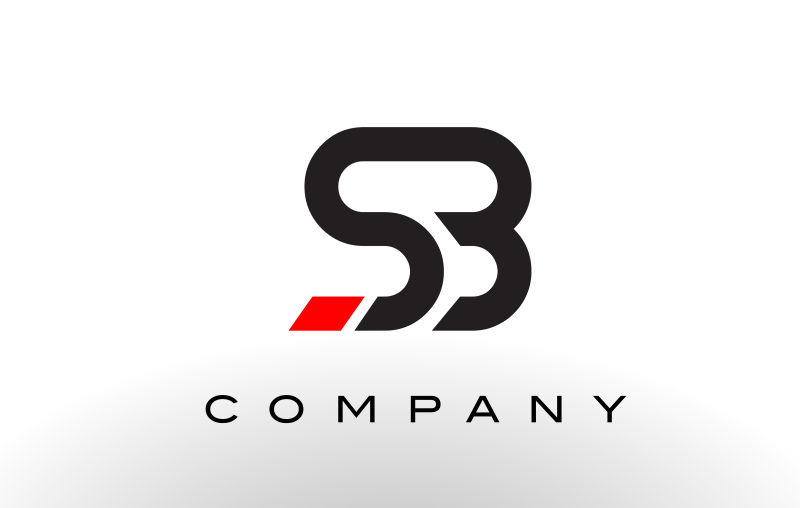 抽象字母sb矢量标志设计