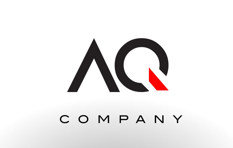 抽象矢量字母aq标志设计