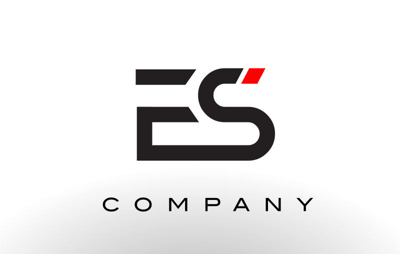 抽象矢量现代字母es标志设计