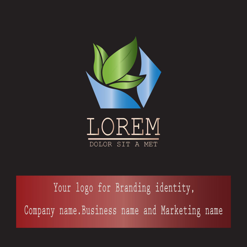 矢量的创意树叶标志设计