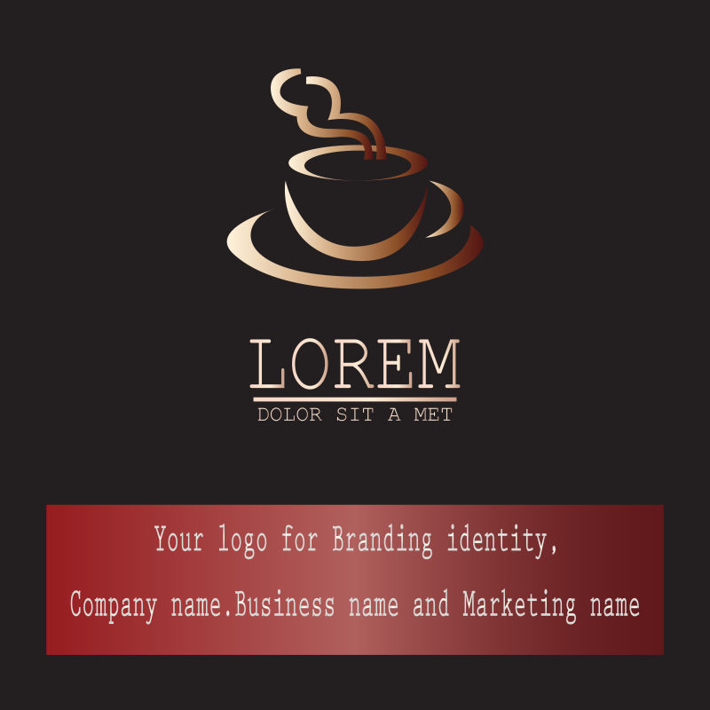 矢量的浅褐色咖啡标志