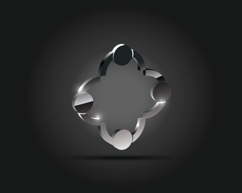 抽象矢量现代玻璃标志设计