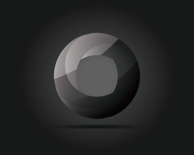 抽象矢量现代几何玻璃标志