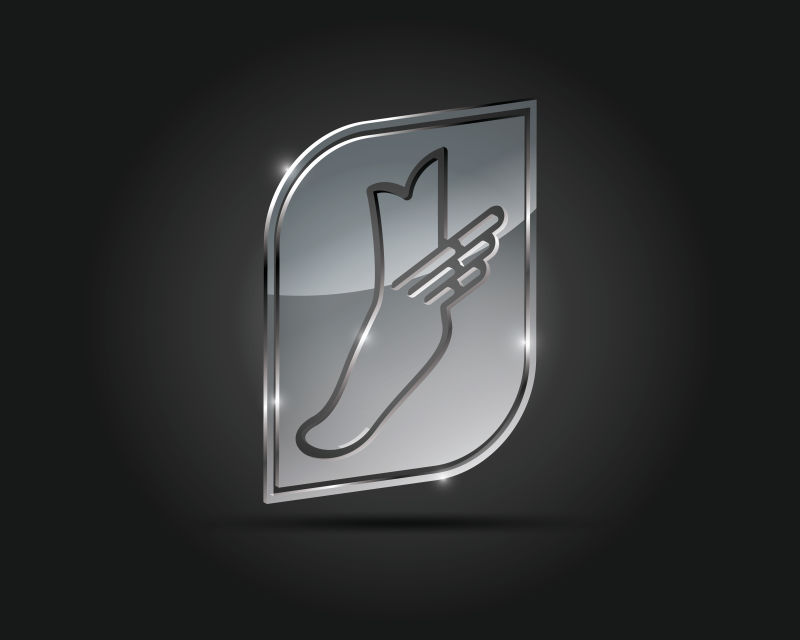 抽象矢量现代手势玻璃标志设计