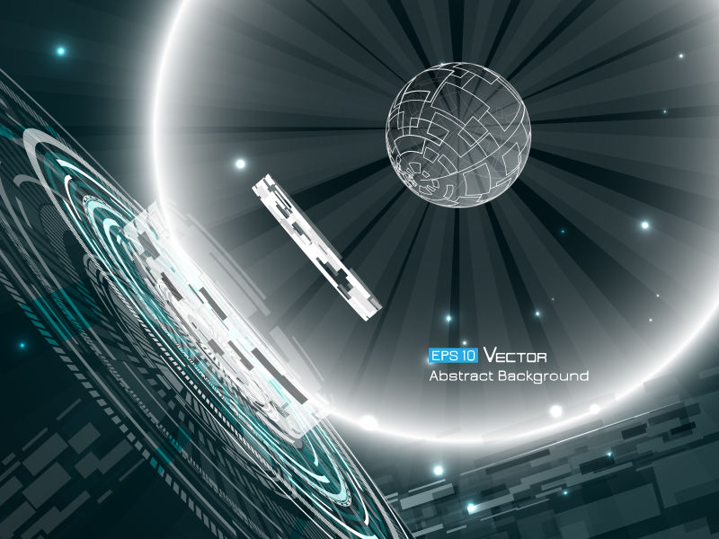 抽象未来科技背景矢量设计