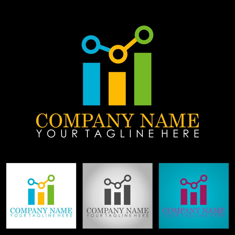 抽象数据元素的矢量标志设计