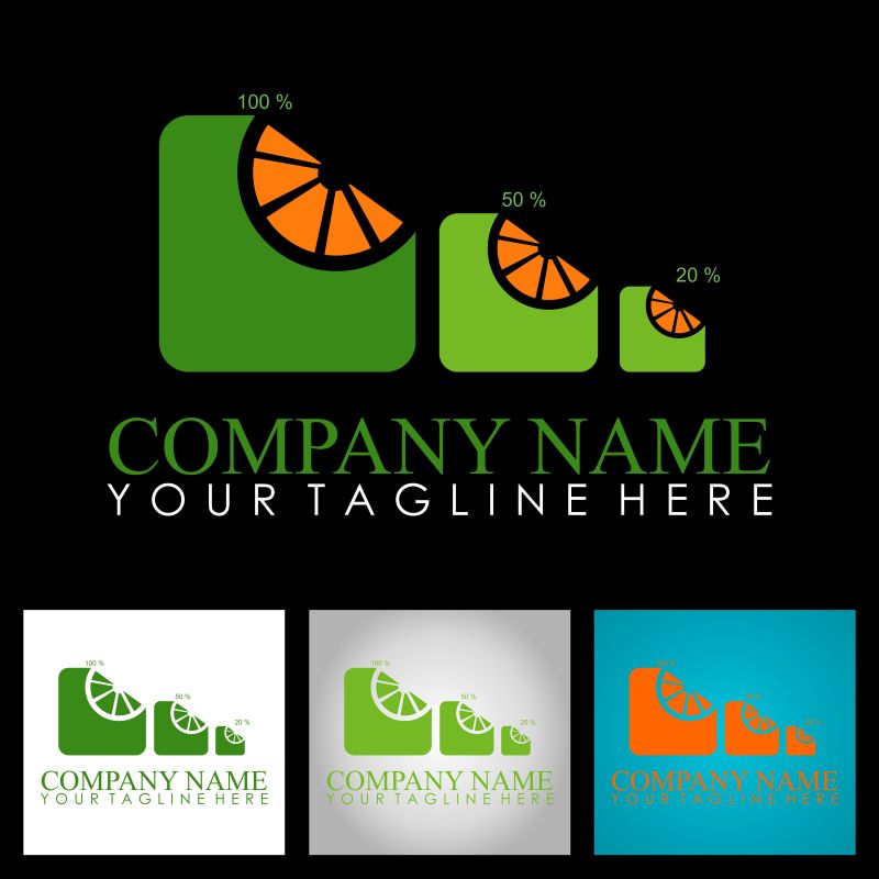 橙色标志百分比