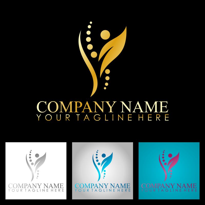 抽象矢量有机生态生活方式标志设计