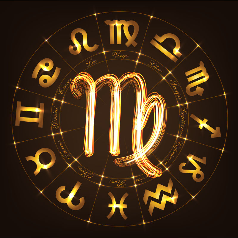 矢量的处女座符号插图