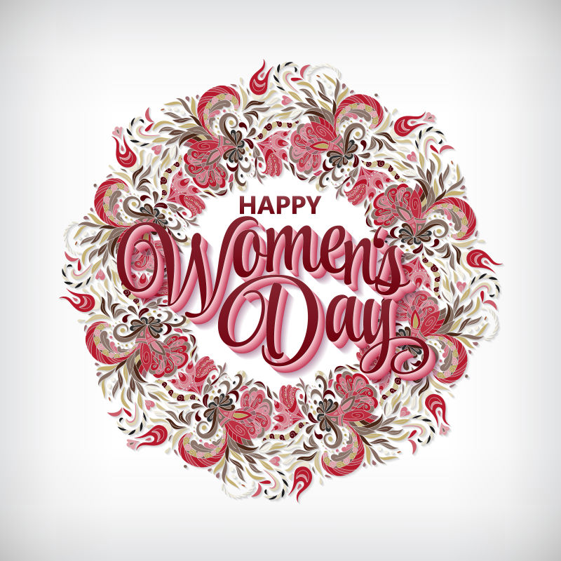 矢量的花卉图案节日贺卡