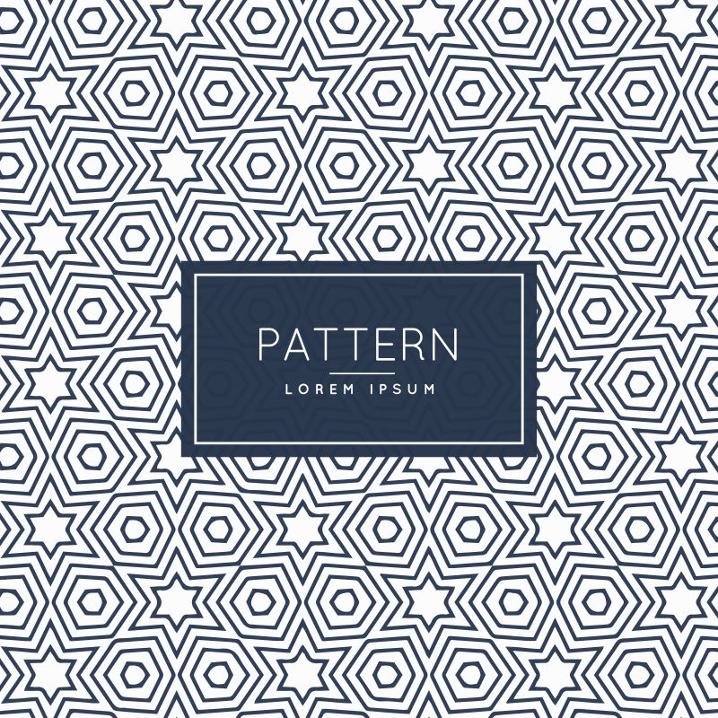 创意矢量彩色几何线性图形装饰无缝背景