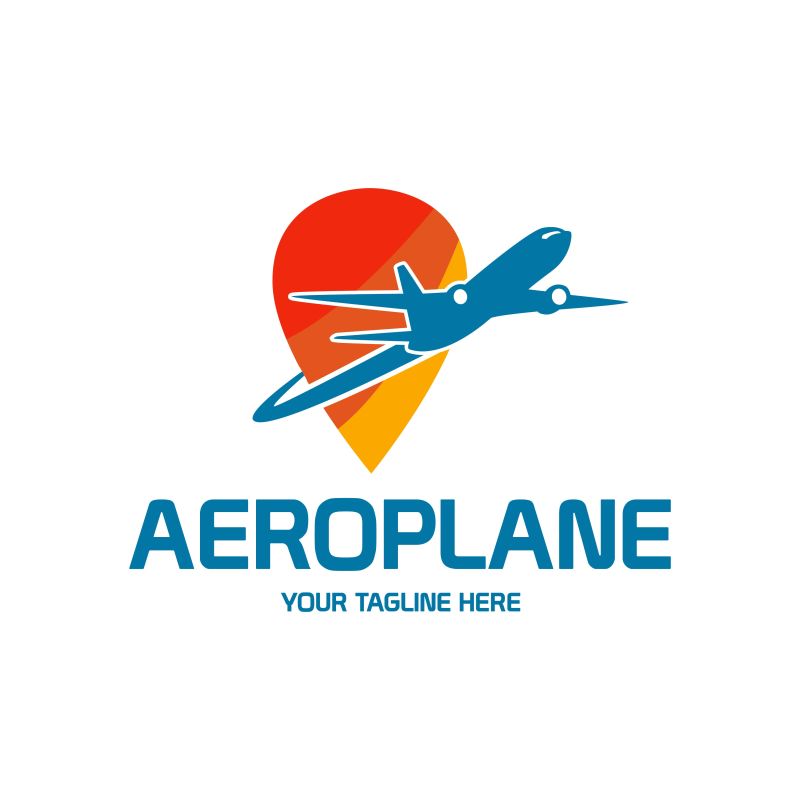抽象矢量航空公司标志设计