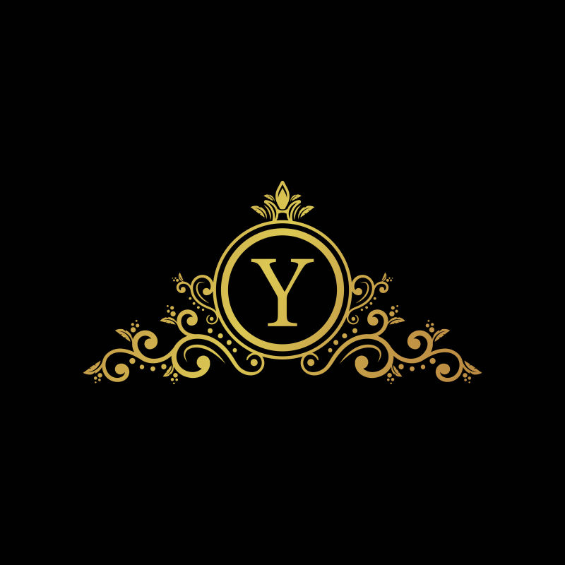 首字母徽标优雅金