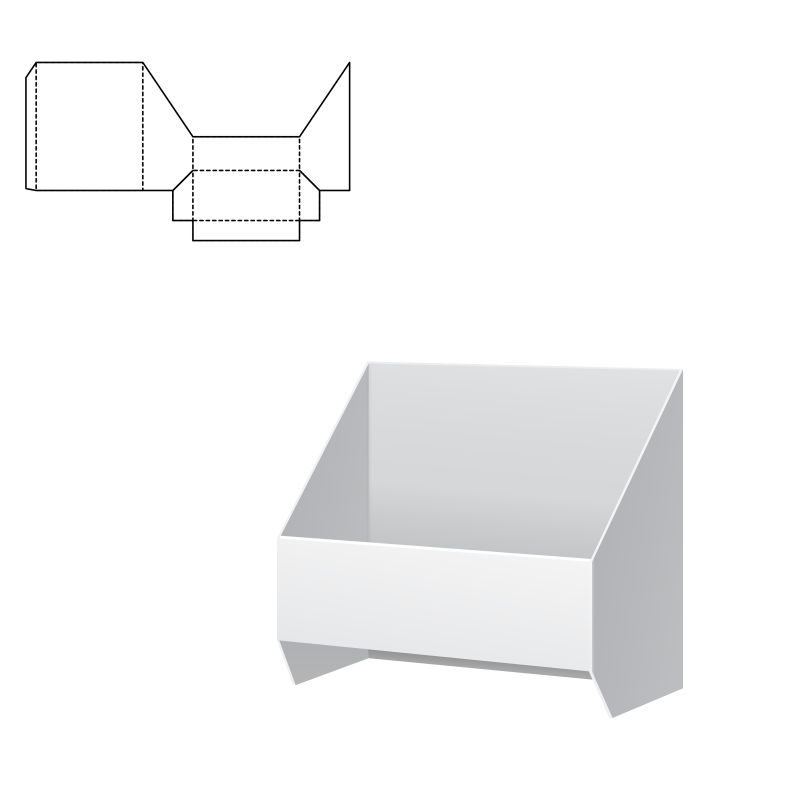 矢量折叠的包装盒模型