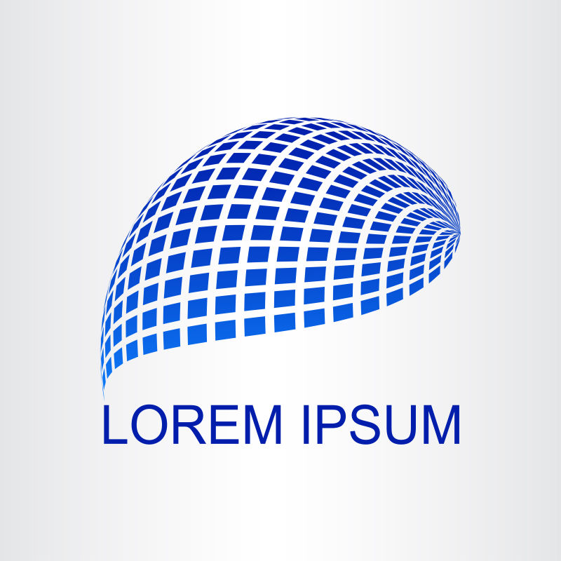 抽象蓝色球形矢量商业标志设计