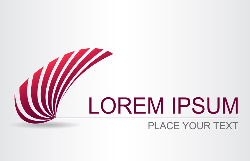 矢量抽象现代红色标志设计