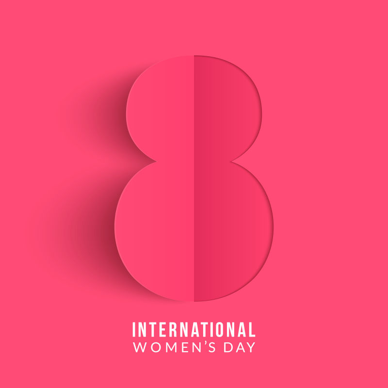 矢量的粉红色妇女节背景