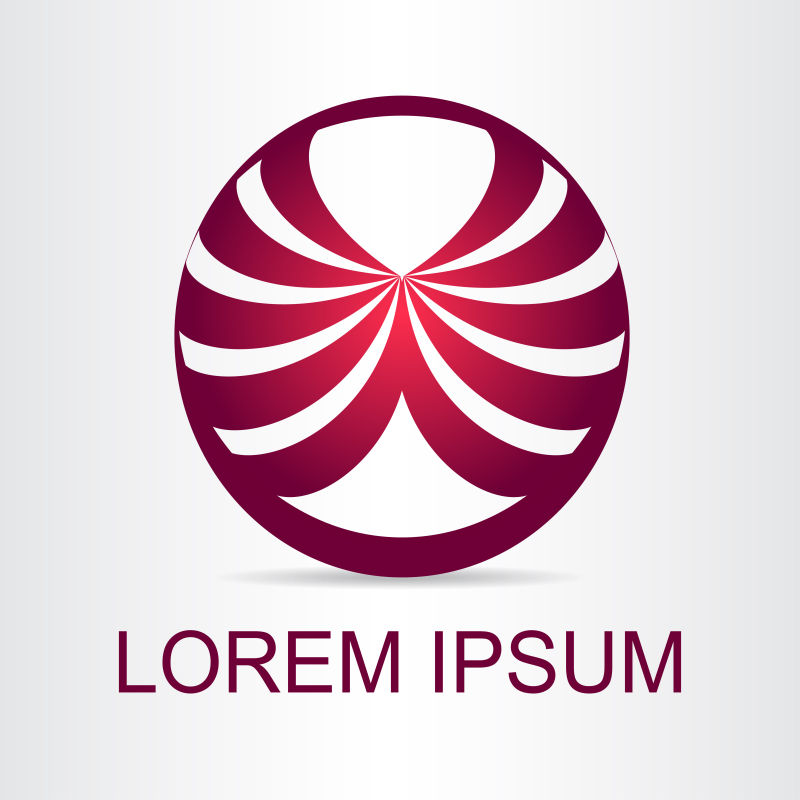 创意矢量红色抽象标志