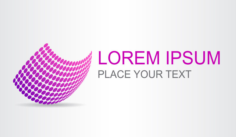 抽象矢量现代粉色圆点元素球状标志设计