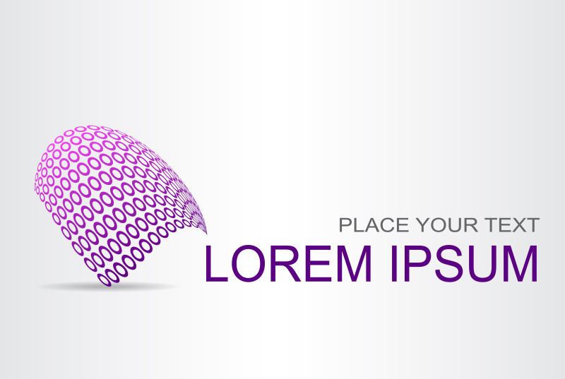 创意矢量现代紫色圆点元素球面标志