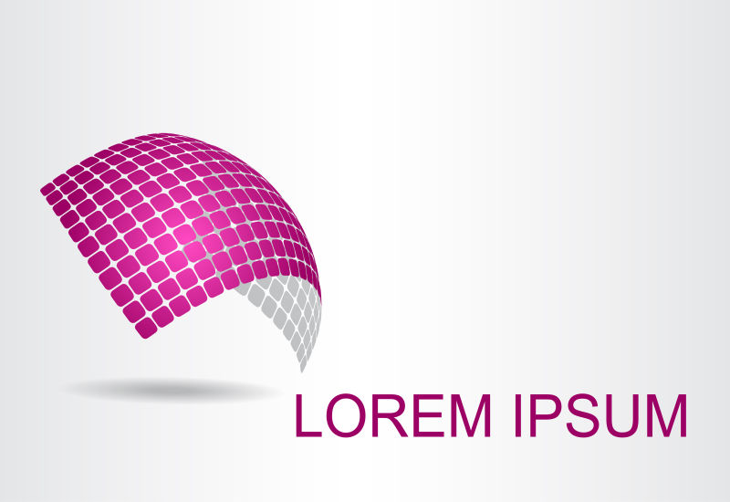 创意矢量商业粉色球面标志设计