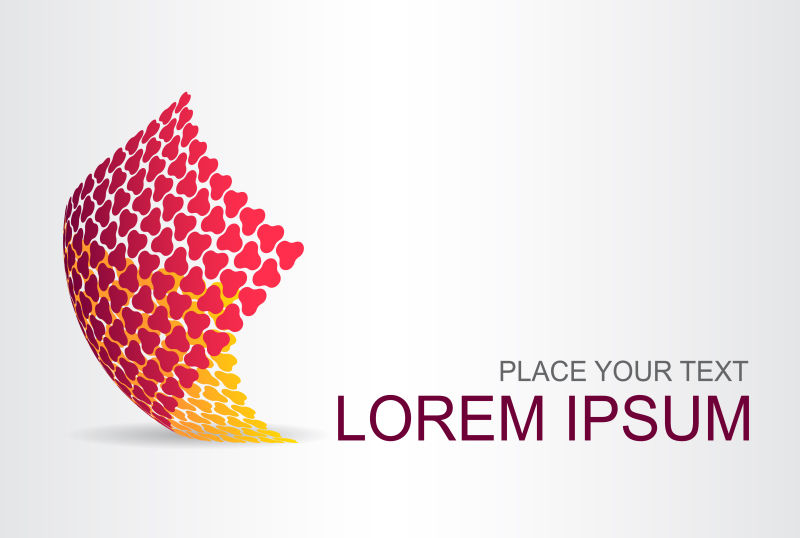 创意球面风格的矢量双色标志设计