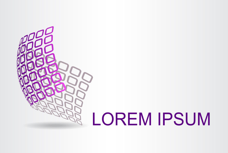 创意矢量现代紫色几何球面标志设计