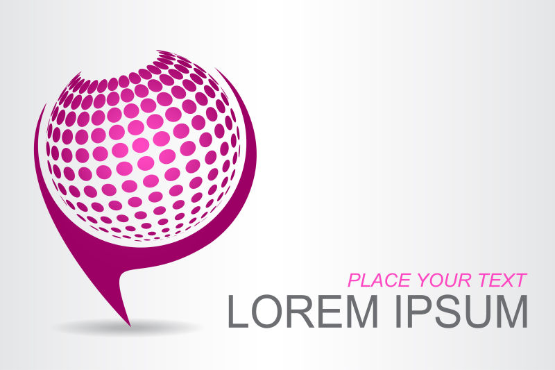 创意矢量粉色球形标志