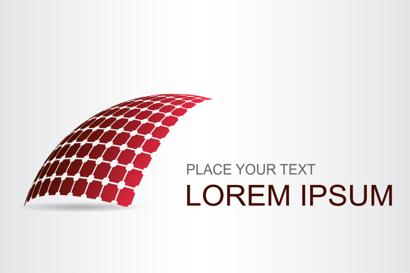 抽象矢量红色球形元素标志设计