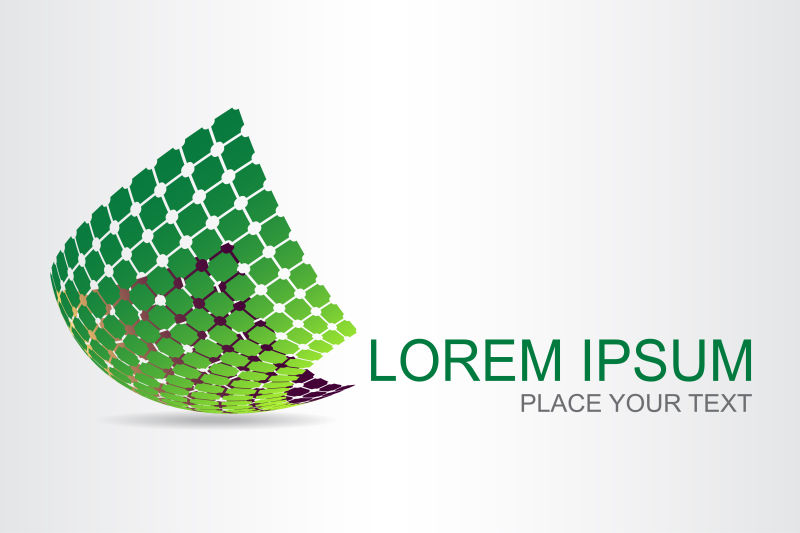 创意矢量绿色元素球状标志