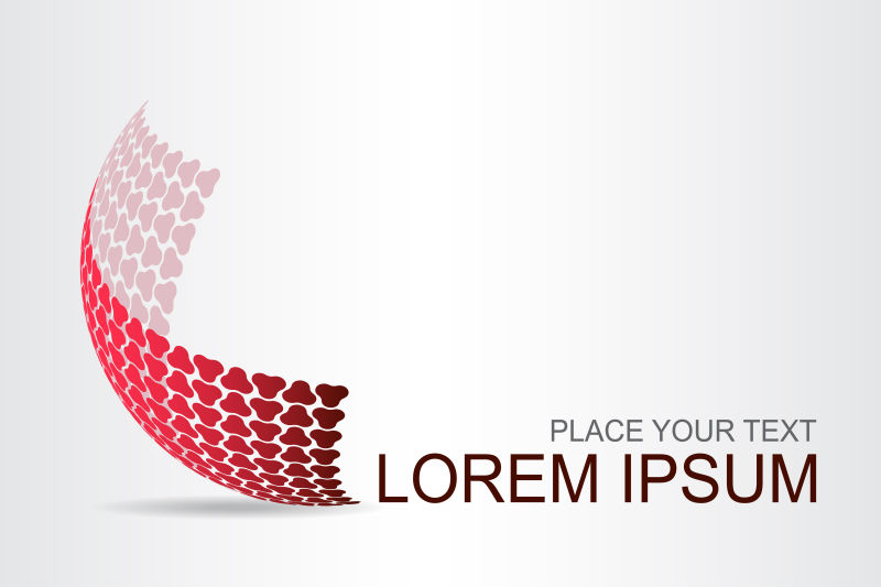 矢量抽象红色几何现代球状标志