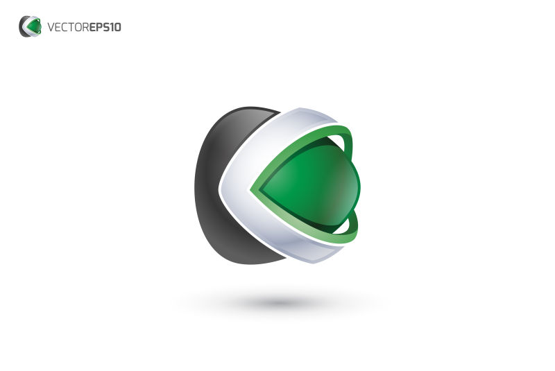 抽象矢量现代字母c标志设计