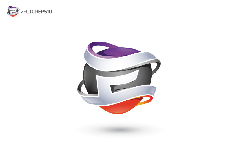 矢量创意现代字母e标志设计