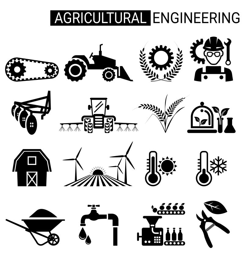农业工程图标矢量设计