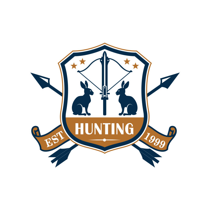 矢量的狩猎俱乐部标志设计