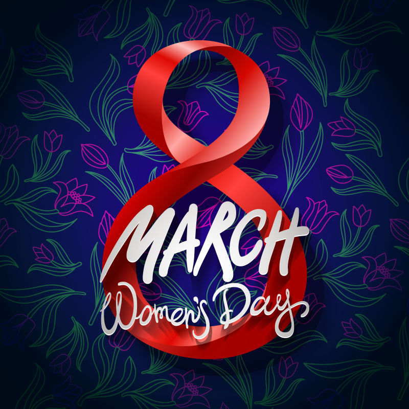 矢量的妇女节海报背景