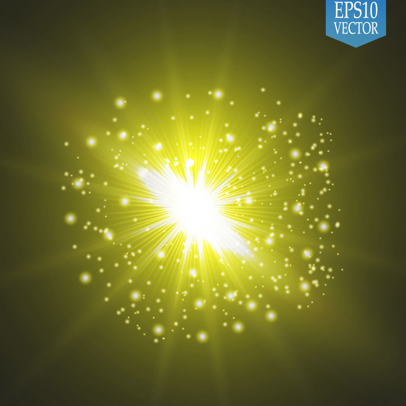 矢量黄色创意星光设计元素