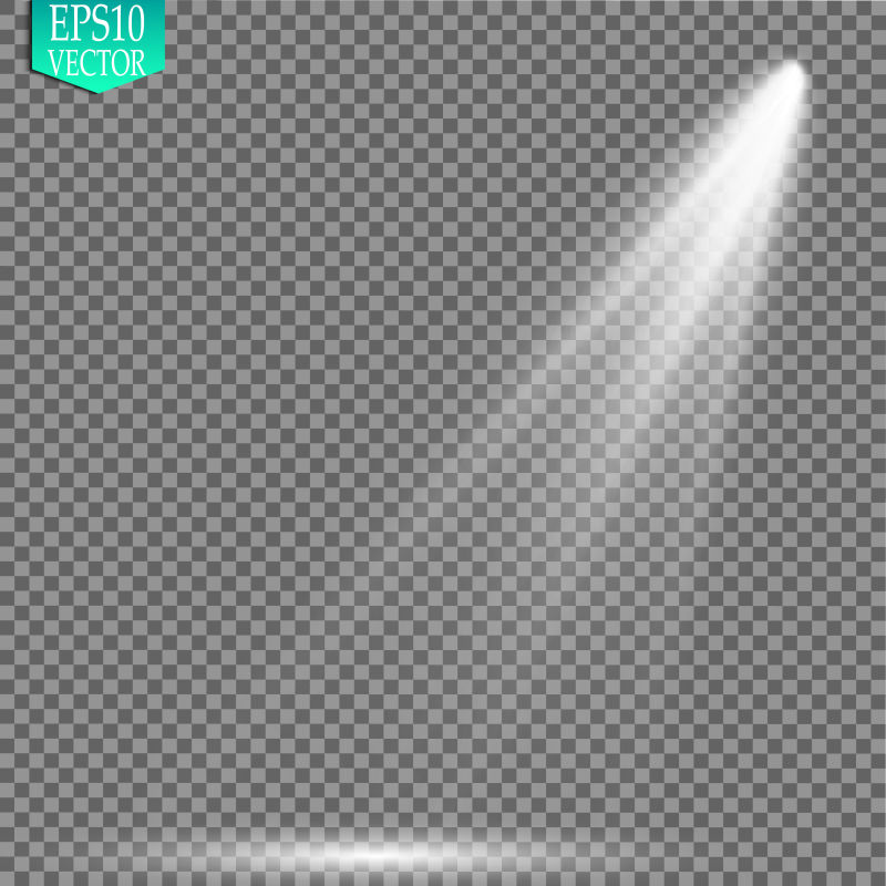  创意失量白色射灯设计