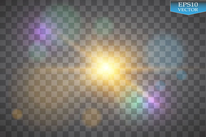 抽象矢量彩色灯光效果设计