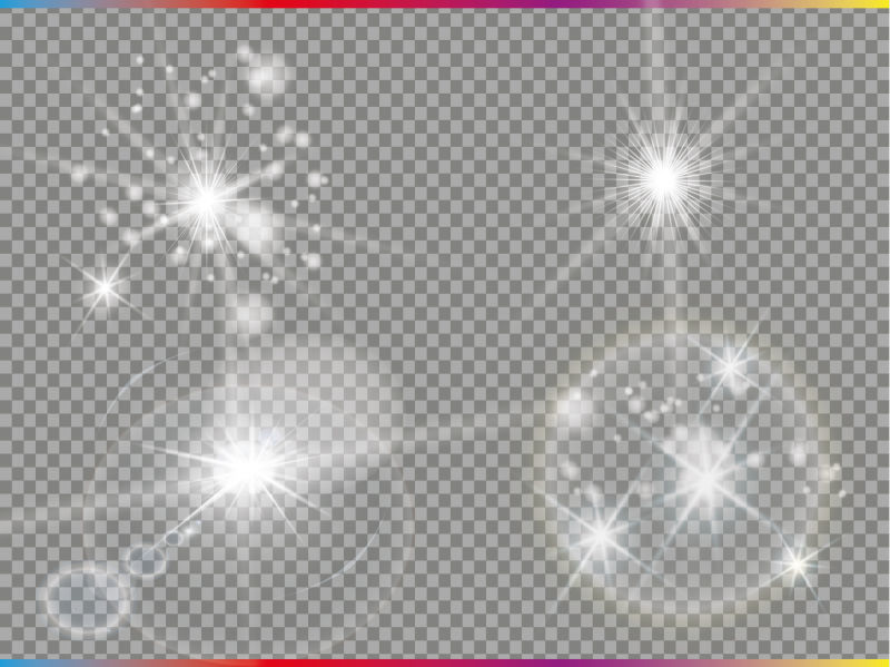 矢量白色抽象灯光设计元素