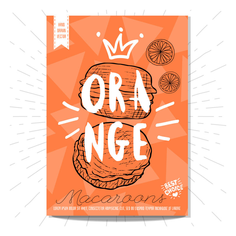 摆放色彩斑斓的美食海报